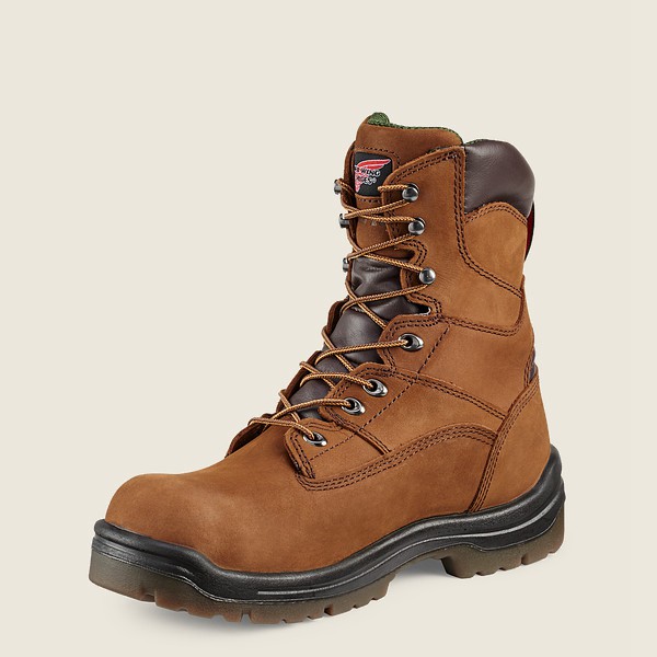 Red Wing Safety Boots Brown - Mens King Toe® - 8-inch Waterproof Toe - 6291-YPGFX